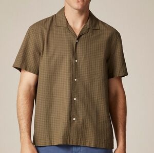 J. Crew Men's Dobby Camp Collar Shirt Size Large NEW